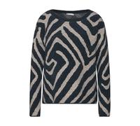 STREET ONE Damen A303102 Jaquard-Pullover, Cool Vintage Green, 42 EU