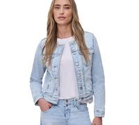Jeansjacke STREET ONE, Damen, Gr. 42, light blau washed, Jeans, 72% Baumwolle, 27% Polyester, 1% Elasthan, unifarben, normal normal, Rundhals, Manschette, Jacken Jeansjacke, in Denim-Optik (57879805-4