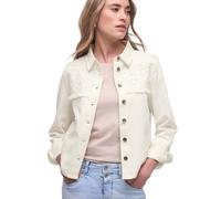 Jeansjacke STREET ONE, Damen, Gr. 44, ecru washed, Denim/Jeans, Obermaterial: 98% Baumwolle, 2% Elasthan, unifarben, normal hüftbedeckend, Rundhals, 1-Knopf-Manschette mit Knöpfen, Jacken Jeansjacke,