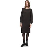 Jerseykleid STREET ONE, Damen, Gr. 42, EURO-Größen, schwarzest braun, Stoff, 70% Viskose, 25% Polyester, 5% Elasthan, unifarben, normal knielang, U-Boot-Ausschnitt, elastischer Bund, Kleider Jerseykle