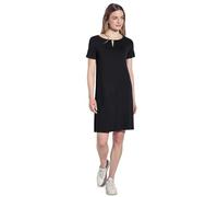 Jerseykleid STREET ONE, Damen, Gr. 46, EURO-Größen, schwarz, Jersey, 95% Viskose, 5% Elasthan, unifarben, gerade knielang, Rundhals, Bündchen, Kleider, knielang (31173324-46) schwarz