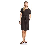 Street One Damen Jersey-Kleid 1408928 mit Tunnelzug Rundhals deep Roast Braun Gr. 44