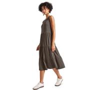 Street One - Jersey-Kleid mit Volants braun - Gr. - 38