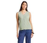 Street One Damen A323333 Jersey-Top mit Häkeldetails, Soft Jade Green, 38