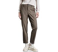 Street One Frauen Jersey Twill Cargo-Hose in Braun, Gr: 46