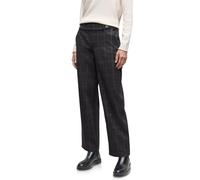 Street One Frauen Karierte Straight Leg Hose in Grau, Gr: 42