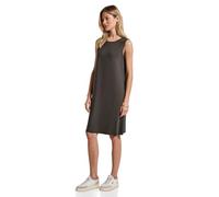 Sommerkleid STREET ONE, Damen, Gr. 44, EURO-Größen, braun (nomad braun), Stoff, 95% Viskose, 5% Elasthan, unifarben, normal knieumspielend, Rundhals, abgesteppt, Kleider Sommerkleid, aus Viskose (9971