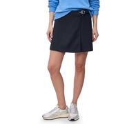 Minirock STREET ONE, Damen, Gr. 36, shadowed navy, Stoff, 70% Polyester, 28% Viskose, 2% Elasthan, unifarben, normal kniefrei, Röcke Minirock, Middle Waist (19793610-36) shadowed navy