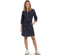 Knielanges Denim Kleid mit Gürtel