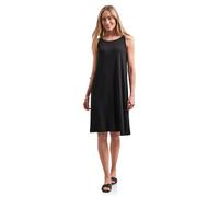 Shirtkleid STREET ONE, Damen, Gr. 46, N-Gr, schwarz, Web, Obermaterial: 95% Viskose, 5% Elasthan, unifarben, lässig geschnitten knielang, Rundhals, Kleider Shirtkleid, Sommerkleid mit Schnallendetail/