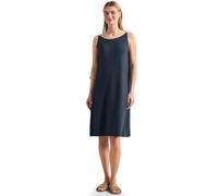 Midikleid STREET ONE, Damen, Gr. 42, EURO-Größen, shadowed navy, Stoff, 95% Viskose, 5% Elasthan, unifarben, normal knielang, Rundhals, abgesteppt, Kleider Midikleid, aus Viskose (22017665-42) shadowe