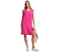 Street One Frauen Knielanges Kleid mit Shiffley-Details in Pink, Gr: 46