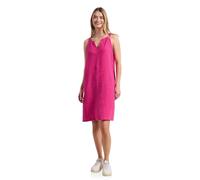 Sommerkleid STREET ONE, Damen, Gr. 46, EURO-Größen, magenta dream, Stoff, 100% Leinen, unifarben, comfort fit knielang, Rundhals, normaler Saum, Kleider Sommerkleid, aus Leinen (52501764-46) magenta d