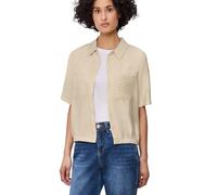 Street One Kurzarm Bluse mit Elastiksaum Smoke beige 44