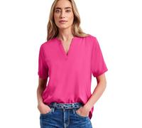 Street One Kurzarmbluse aus softer Viskose Damen Gr.40 100% Viskose Rundhals unifarben magenta dream