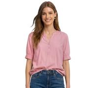 Kurzarmbluse STREET ONE, Damen, Gr. 36, rosa (vintage blush), Stoff, 100% Viskose, unifarben, normal normal, Rundhals, Bündchen, Blusen, aus softer Viskose (50301906-36) vintage blush