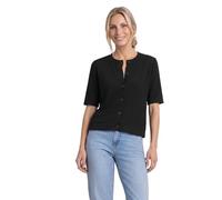 Street One Frauen Kurzarm Jacke im Strick-Look in Schwarz, Gr: 34