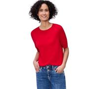 Kurzarm Pullover mit Rundhals Rot 40