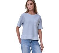 Street One Frauen Kurzarmshirt mit Strukturmix in Blau, Gr: 40