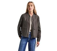 Blouson STREET ONE, Damen, Gr. 44, nomad braun, Stoff, Obermaterial: 100% Polyester; Futter: 100% Polyester, unifarben, casual, normal normal, Rundhals, Langarm elastischer Bund, Jacken, mit Elastikbu