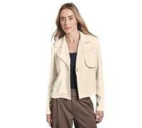 Trenchcoat STREET ONE, Damen, Gr. 46, beige (soft beige), Stoff, Obermaterial: 95% Polyester, 5% Elasthan; Futter: 100% Polyester, unifarben, gerade normal, V-Ausschnitt, Bündchen, Mäntel, mit Reversk