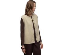 Kurzweste STREET ONE, Damen, Gr. 34, cotton beige meliert, Stoff, 30% Polyester, 29% Polyacryl, 21% Viskose, 20% Nylon, unifarben, normal normal, Rundhals, Westen, Grobstrick (97551758-34) cotton beig