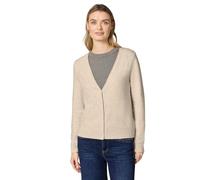 Street One Cardigan Damen Kuscheliger V‑Ausschnitt 37% Baumwolle Beige meliert Gr. 42
