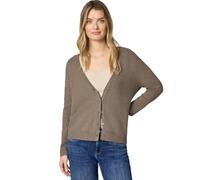Cardigan STREET ONE, Damen, Gr. 40, light terra mocha meliert, Web, 37% Baumwolle, 34% Polyacryl, 26% Polyester, 3% Elasthan, unifarben, normal normal, V-Ausschnitt, Rippbündchen, Strickjacken, mit V-