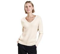 STREET ONE Damen A303041 Kuscheliger V-Neck Pullover, Lucid White, 44 EU