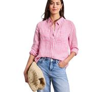 Street One Frauen Langarm Hemdbluse aus Leinen in Pink, Gr: 42