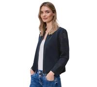 Cardigan STREET ONE, Damen, Gr. 38, shadowed navy, Strickjacken, im Silk Look (13946854-38) shadowed navy