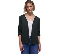 Cardigan STREET ONE, Damen, Gr. 44, deep bound grün, Stoff, 65% Polyester, 35% Viskose, unifarben, normal normal, ohne Ausschnitt, elastischer Bund, Strickjacken, bestehend aus einem Materialmix (2787