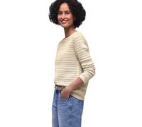 Langarm Pullover mit U-Boot-Ausschnitt Beige 44