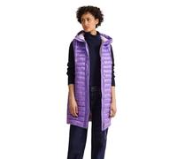 Street One Damen Lange Steppweste shiny lilac 44