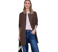 Blouson STREET ONE, Damen, Gr. 34, mahogany braun, Stoff, Obermaterial: 100% Polyester; Futter: 100% Polyester, unifarben, comfort fit normal, Rundhals, Bündchen, Jacken Blouson, mit 2-Wege Reißversch