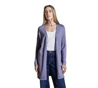 Strickjacke STREET ONE, Damen, Gr. 38, lila (lila dusk meliert), Stoff, 70% Viskose, 30% Nylon, unifarben, normal lang, ohne Ausschnitt, Bündchen, Strickjacken, aus softer Viskose (46076767-38) lila d