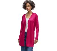 Strickjacke STREET ONE, Damen, Gr. 36, lila (juicy berry), Stoff, 70% Viskose, 30% Nylon, unifarben, normal lang, ohne Ausschnitt, Bündchen, Strickjacken Strickjacke, aus softer Viskose (36937736-36) 