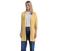 Strickjacke STREET ONE, Damen, Gr. 42, gelb (buttercup gelb), Stoff, 70% Viskose, 30% Nylon, unifarben, gerade hüftbedeckend, V-Ausschnitt, Bündchen, Strickjacken, verschlusslos (85618112-42) buttercu