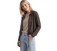 Cardigan STREET ONE, Damen, Gr. 38, espresso braun, Stoff, 80% Polyester, 20% Viskose, unifarben, normal normal, hoch geschlossener Ausschnitt, abgesteppt, Strickjacken, in Unifarbe (30091236-38) espr