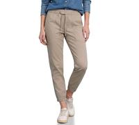 Jogger Pants STREET ONE, Damen, Gr. 38, Länge 28, beige (quiet ivory), Web, 97% Baumwolle, 3% Elasthan, unifarben, loose fit knöchelfrei, Hosen, aus Baumwolle mit Stretchanteil (98813623-38) quiet ivo