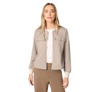Blouson STREET ONE, Damen, Gr. 44, light terra mocha, Web, Obermaterial: 58% Baumwolle, 40% Polyester, 2% Elasthan. Futter: 100% Polyester, Fischgratmuster, lässig geschnitten hüftbedeckend, Rundhals,