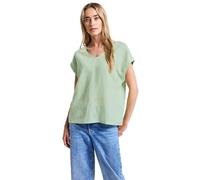 Street One Damen Leinenmix-Bluse A345805 mit Bändern Soft Jade Green Größe 46