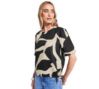 Street One Damen A345742 Leinenmix Print-Blusenshirt, Whale Tail Grey, 34