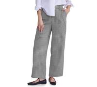 Stoffhose STREET ONE, Damen, Gr. 34, Länge 30, schwarz, Stoff, 100% Viskose, gemustert, casual, lässig geschnitten lang, Hosen, mit Wide Legs (20098703-34) schwarz