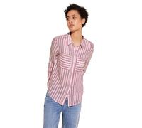 Street One Damen Ls_Striped Shirtcollar Blouse Shirt, Smell of Rose,46