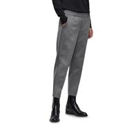 Chinohose STREET ONE, Damen, Gr. 44, Länge 28, schwarz pelican grau meliert, Stoff, 70% Polyester, 25% Viskose, 5% Elasthan, unifarben, comfort fit knöchellang, Hosen Chinohose, Middle Waist (79105713