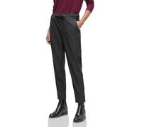 Stoffhose STREET ONE, Damen, Gr. 36, Länge 28, anthrazit melange, Stoff, 62% Polyester, 33% Viskose, 5% Elasthan, unifarben, loose fit normal, Hosen Stoffhose, mit Tape (57873730-36) anthrazit melange