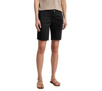 Shorts STREET ONE, Damen, Gr. 38, schwarz, Web, 97% Baumwolle, 3% Elasthan, unifarben, comfort fit kurz, Hosen Shorts, in Bermuda-Länge (40827265-38) schwarz