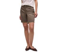 Shorts STREET ONE, Damen, Gr. 40, braun (cold brew braun), Web, 97% Baumwolle, 3% Elasthan, unifarben, comfort fit kurz, Hosen Shorts, in Bermuda-Länge (22940716-40) cold brew braun