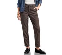 Chinohose STREET ONE, Damen, Gr. 44, Länge 30, schwarz coffee, Stoff, 68% Polyester, 30% Viskose, 2% Elasthan, gemustert, comfort fit lang, Hosen Chinohose, Middle Waist (10566815-44) schwarz coffee